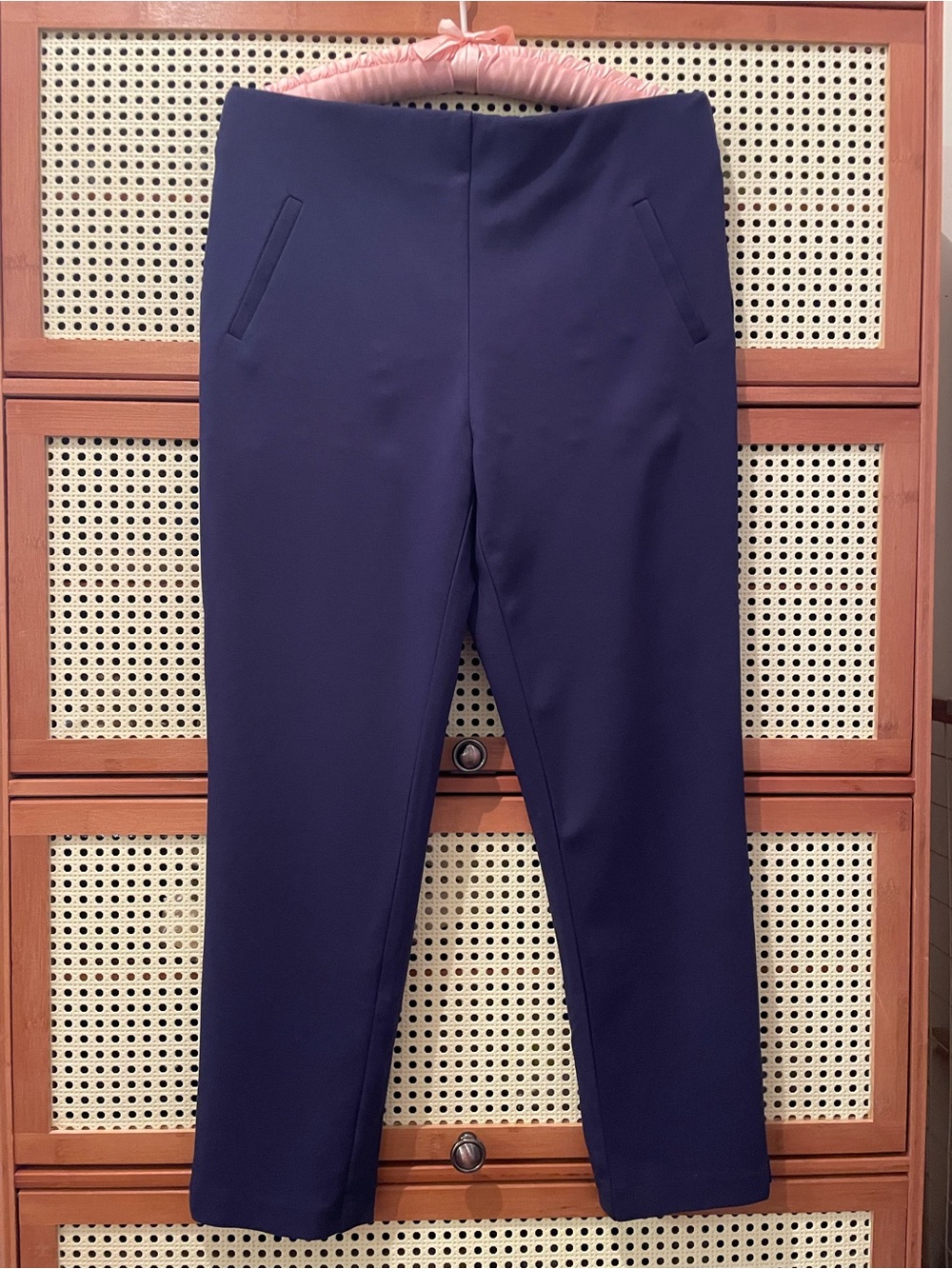 Fabulously Slimming by Chico’s Navy Slim Ponte Knit Pants Sz 1 Medium
